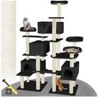 tectake Kratzbaum Katzenbaum Entissar 214 cm Diverse Farben, Vielseitig mit robusten