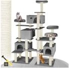 tectake Kratzbaum Katzenbaum Entissar 214 cm Diverse Farben, Vielseitig mit robusten