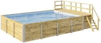 weka Rechteckpool 595 Gr. 2 mit Sonnendeck und Technikraum (Set, 10-tlg), BxLxH: