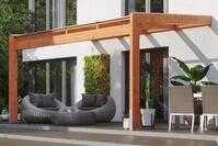 Skanholz Terrassendach Novara, BxT: 450x259 cm, Bedachung Doppelstegplatten, BxT: