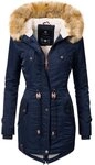 Navahoo Wintermantel La Viva hochwertiger Winterparka mit gro&szlig;em Kunstfell