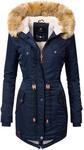 Wintermantel NAVAHOO "Wintermantel La Viva", Damen, Gr. M, blau, Obermaterial: 100%