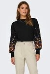 ONLY Sweatshirt ONLBROOKE L/S O-NECK FLOWER SWT Baumwollmischung, regular fit