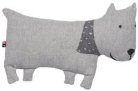 DAVID FUSSENEGGER Dekokissen Kissen gef&uuml;llt Juwel 'Hund' 20 x 40 cm Filz - Grau
