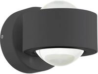 EGLO Wandleuchte Ono 2 Wandlampe, Aluminium und Kunststoff, Wohnzimmerlampe, Lampe,