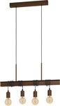EGLO H&auml;ngeleuchte TOWNSHEND 4 Deckenlampe, Stahl, Vintage, E27, Esszimmerlampe,