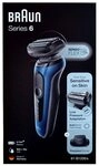 Braun Elektrorasierer Braun 61-B1200S Series6 Akku Rasierer blau