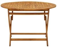 vidaXL Gartentisch, Klappbarer Outdoor Tisch 110 cm Massivholz Akazie