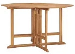 vidaXL Gartentisch, Garten-Esstisch Klappbar 110x110x75 cm Massivholz Teak