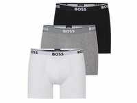 BOSS Boxer Cotton Stretch (3-St) mit umlaufend eingewebtem Markenschriftzug