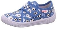 Hausschuh SUPERFIT "BILL, WMS: mittel", M&auml;dchen, Gr. 23, blau (blau, kombiniert),