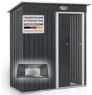 Juskys Gartenhaus S, BxT: 164x88 cm, mit Pultdach, Schiebet&uuml;r, Fundamentrahmen,