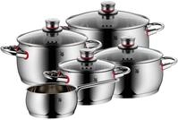 WMF Topf-Set Quality One Induktion 5-teilig, Kochtopf Set mit Glasdeckel,...