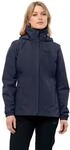 Regenjacke JACK WOLFSKIN "STORMY POINT 2L JKT W", Damen, Gr. XL, blau (night blau),
