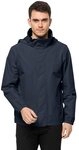 Jack Wolfskin Regenjacke STORMY POINT 2L JKT M mit Kapuze, hoch geschlossener