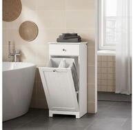 SoBuy W&auml;scheschrank BZR21, Badschrank mit W&auml;schekorb, Badkommode, Bad...