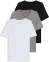 V-Shirt BOSS "T-Shirt VN 3P CO", Herren, Gr. M, grau (assorted pre, pack, grau,