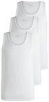 BOSS Unterhemd Tank Top 3P CO (Packung, 3-St) mit Rippb&uuml;ndchen