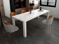 SalesFever Esstisch Stilvoller Tisch, hochglanz lackiert, ausziehbar