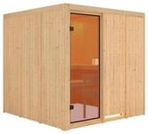 Swedheat Sauna KARIBU Innensauna Celine 68 mm fuer 2-3 Personen, (Sparset,...