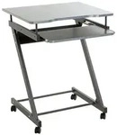 HAKU Schreibtisch HAKU M&ouml;bel Computertisch auf Rollen - anthrazit - H. 75cm x B.