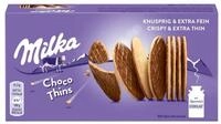 MILKA Schokolade, Milka Choco Thins Choco Biscuits Kekse Alpenmilch Schokolade 151g