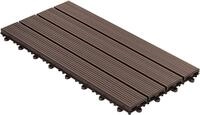 casa pura Klickfliesen WPC-Terrassendielen Royal Dunkelbraun, 60x30 cm, Diele in
