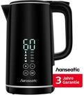 Hanseatic Wasserkocher HWK172200DBD, mit Temperaturvorwahl, 1,7 l, 2200 W,...