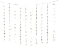 KONSTSMIDE LED-Lichtervorhang Weihnachtsdeko, 120 Sterne, 120 bernsteinfarbene...