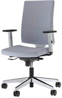 Nowy Styl B&uuml;rostuhl 1 B&uuml;rodrehstuhl mit Armlehnen NAVIGO Chrom hellgrau/wei&szlig;