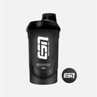 ESN Protein Shaker Black Transparent, 600 ml, mit Messskala