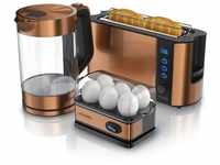 Arendo Frühstücks-Set (3-tlg), Wasserkocher 1,7l / 2-Scheiben Toaster /...