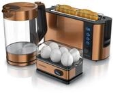 Arendo Fr&uuml;hst&uuml;cks-Set (3-tlg), Wasserkocher 1,7l / 2-Scheiben Toaster /...