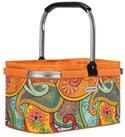 anndora Einkaufskorb mit stabilem Aluminiumrahmen, 22 l, Stoff durch Klettverschluss