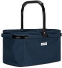 anndora Einkaufskorb mit stabilem Aluminiumrahmen, 22 l, Stoff durch Klettverschluss