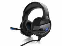 CSL Gaming-Headset (Blaue LED-Beleuchtung, Kopfbügel variabel verstellbar,...