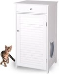 WONDERMAKE Tierhaus Katzenschrank f&uuml;r Katzentoilette Katzenklo-Schrank...