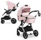 Hauck Kombi-Kinderwagen Vision X Duoset Silver - Melange Rose, 2in1 Kinderwagen Buggy