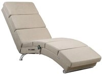 Casaria Relaxliege London Massage, 1 Teile, Massage Heizfunktion 186x89x55cm Stoff