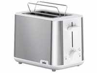 Braun Toaster BRAUN HT1510WH PureShine weiß Toaster (2 Scheiben, 900W,...