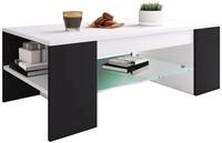VCM Couchtisch Holz Sofatisch Couchtisch Schublade Glas Tunas
