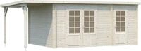 Palmako Gartenhaus Ella, BxT: 614x340 cm, (Set), 13,1+3,9 m&sup2;, mit Anbaudach