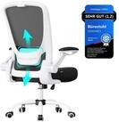 SONGMICS B&uuml;rostuhl, ergonomisch, Drehstuhl mit Mesh, Wippfunktion, klappbare