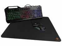 DELTACO 3-in-1 Gaming Gear Kit QWERTZ-RGB-Tastatur Maus & Mauspad Tastatur- und