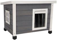 Kerbl Tierhaus Kerbl Katzenhaus Rustica Katzenh&Ugrave;tte Holz wei&curren;/grau...