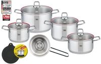 Elo Topf-Set Excellent, Edelstahl 18/10 (Set, 6-tlg., Bratentopf &Oslash; 20 cm, je 1
