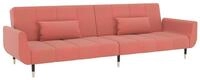 vidaXL Schlafsofa, Sofa 2-Sitzer mit 2 Kissen Rosa Samt