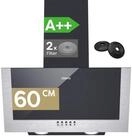 CIARRA Kopffreihaube 60 cm Dunstabzugshaube f&uuml;r kleine K&uuml;chen A++ 370 m&sup3;/h