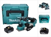 Makita Akku-Falzhobel DKP 181 T1J Akku Hobel Falzhobel 82 mm 18 V Brushless +...
