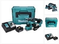 Makita Elektrohobel DKP 181 RG1J Akku Hobel Falzhobel 82 mm 18 V Brushless + 1x...